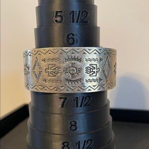 Vintage Bell Trading Post Nickel Silver Cuff Bracelet